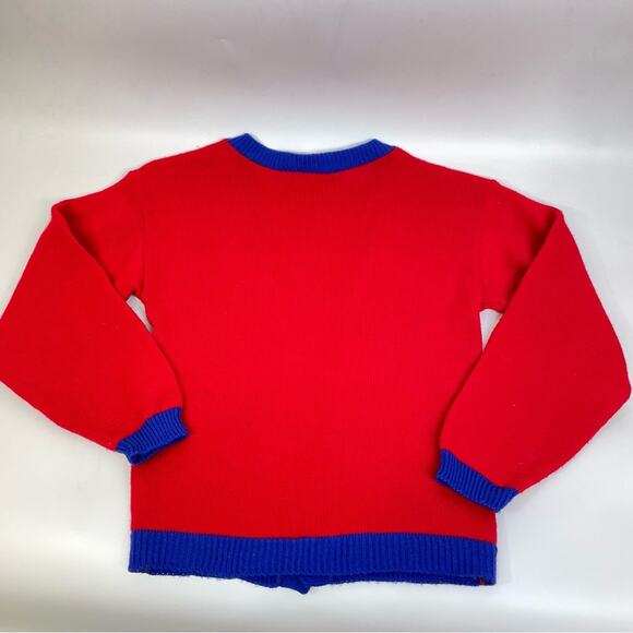 Looney Tunes Vintage Sweater Cardigan Medium 10/12 90s Taz Bugs Daffy Marvin - Picture 5 of 8